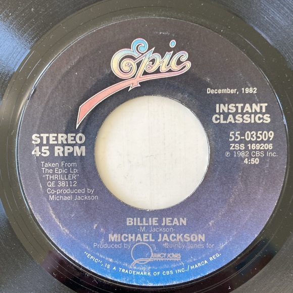 Michael Jackson Billie Jean 45 RPM Record - 1982 - Picture 3 of 6